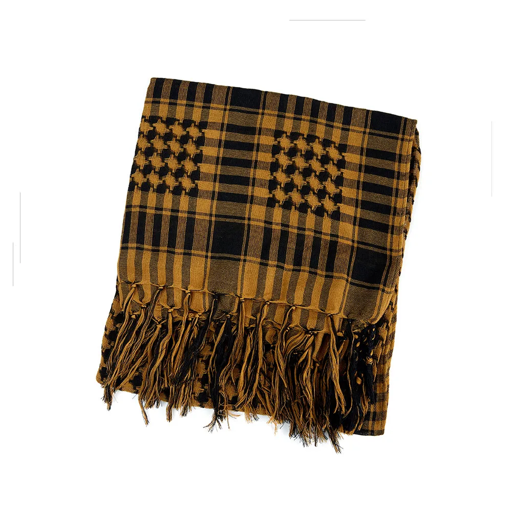 Akmax  100% Cotton Plaid Tassel Casual Work Scarf Set