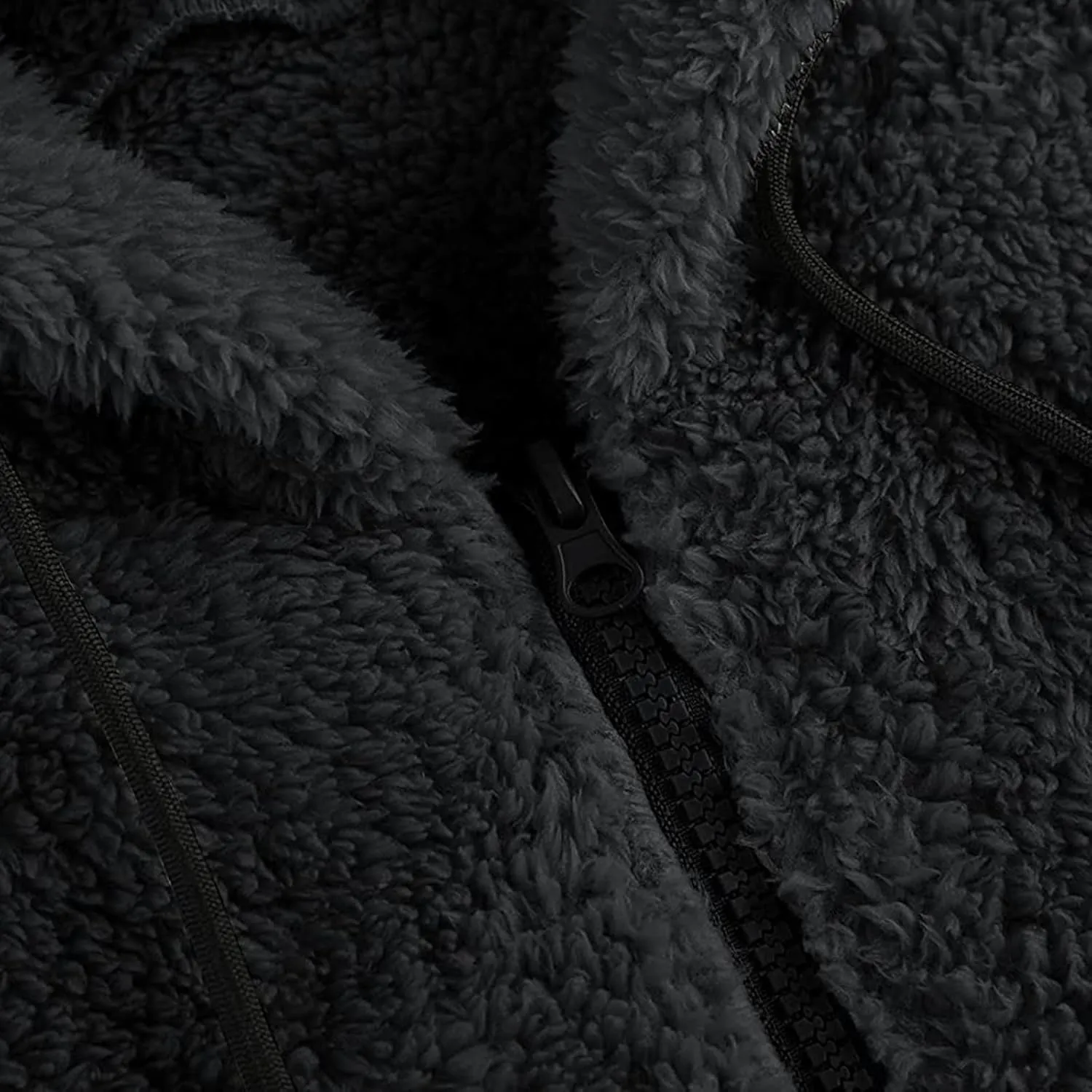 BIFUTON Winter Jackets for Men, Men's Outdoor Casual Fleece Sherpa Lined Full Zip Hooded Jacket Warm Heavyweight Winter Coats
