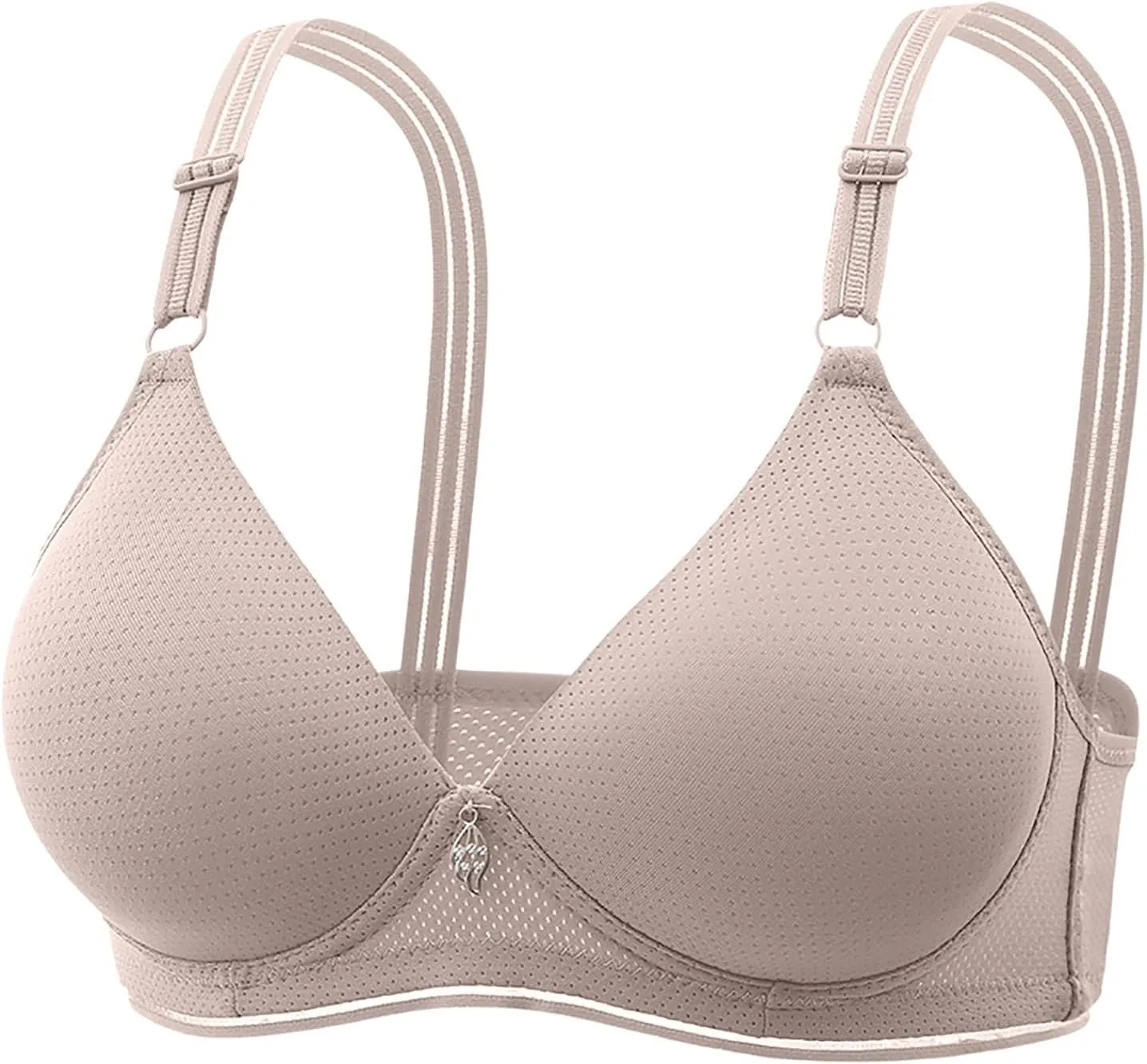 Bras for Older Women, 2025 New Wirefree Bra Stretchable Straps Bras Push Up Bra No Underwire Plus Size Bra