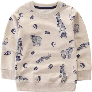 Bumeex Toddler Boy's Kids Crewneck Pullover Sweatshirts 2-7Year