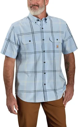Carhartt Men's 106140 Loose Fit Midweight Short-Sleeve Plaid Shirt