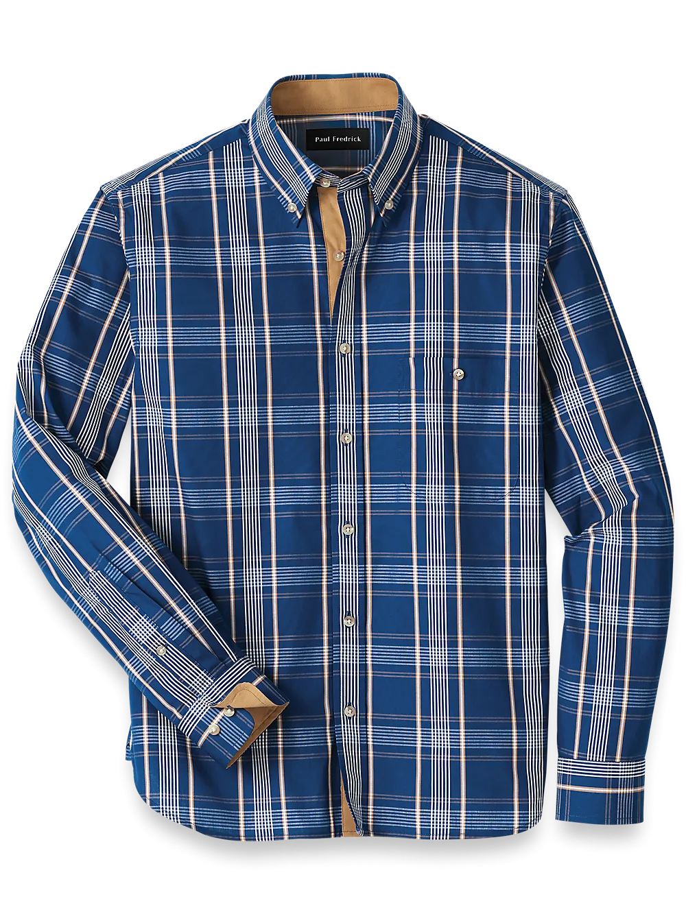 Cotton Plaid Casual Shirt - Blue