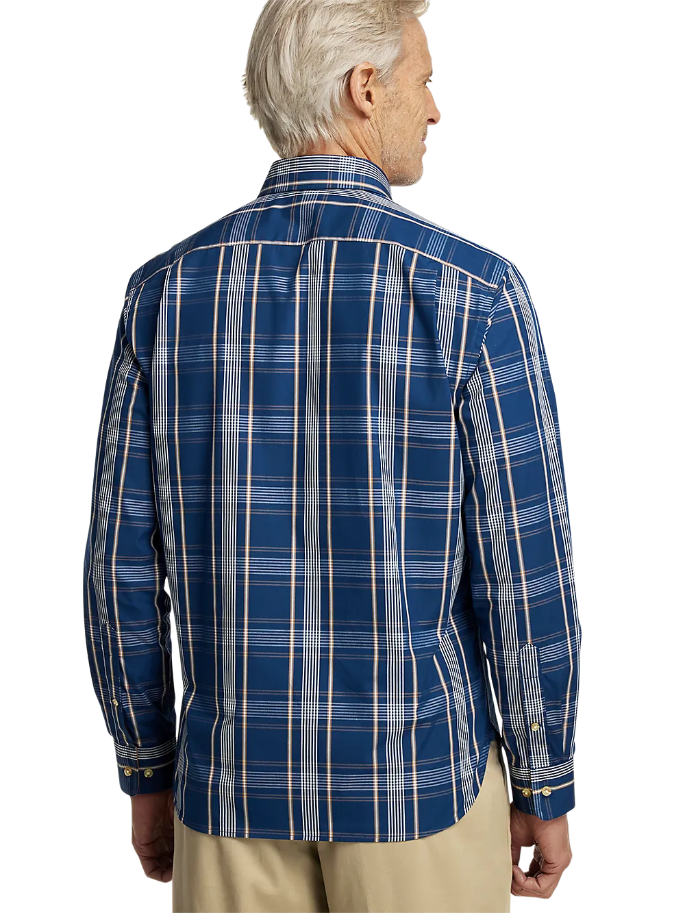 Cotton Plaid Casual Shirt - Blue