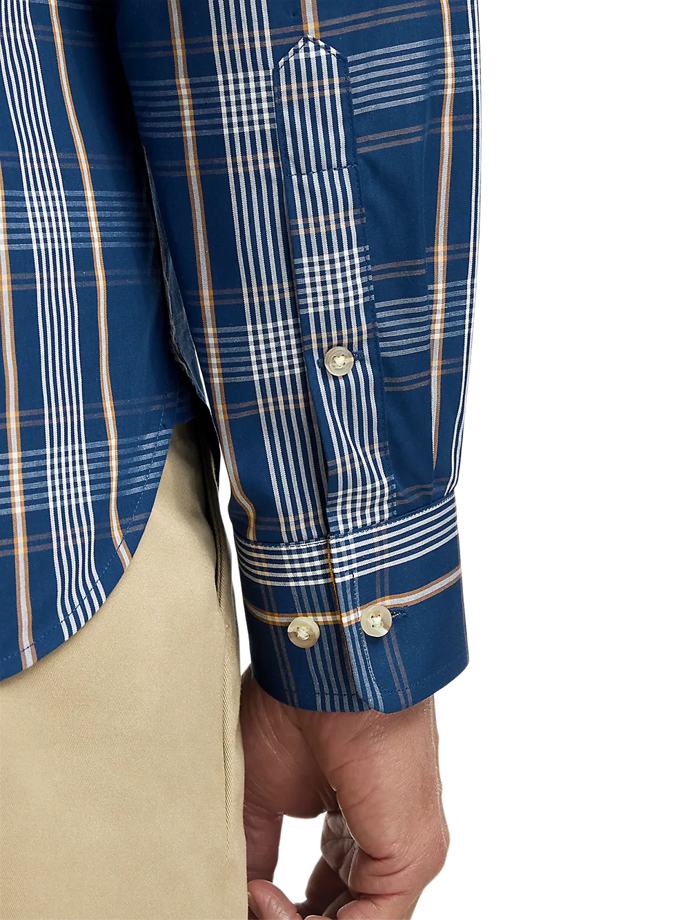 Cotton Plaid Casual Shirt - Blue