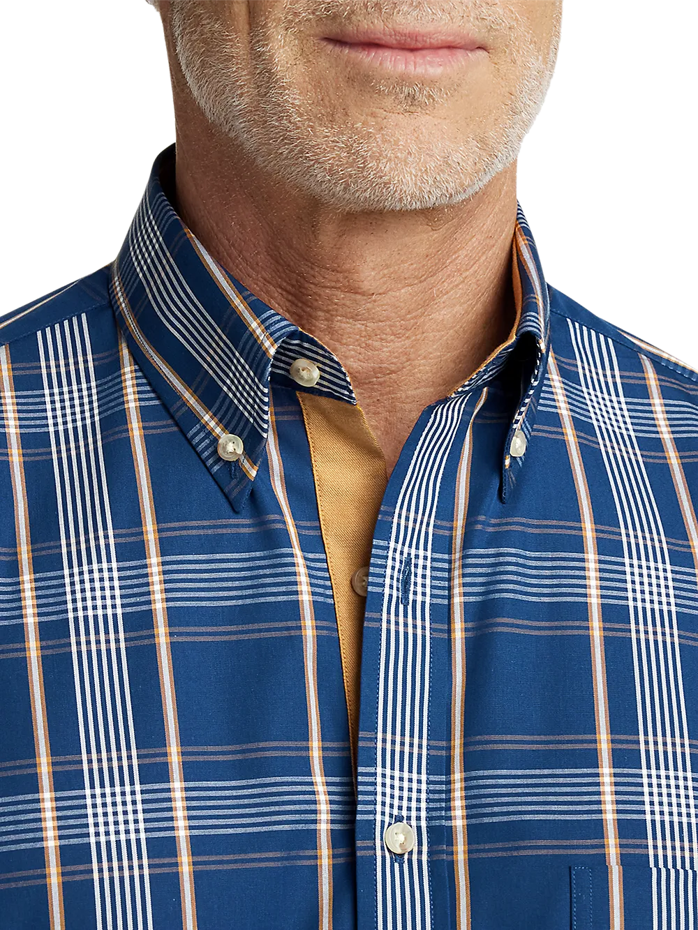 Cotton Plaid Casual Shirt - Blue