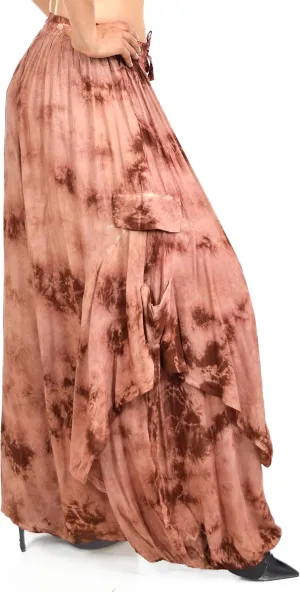 Dare2BStylish Women Loose Fit Elastic Waist Boho Wide Leg Palazzo Pants