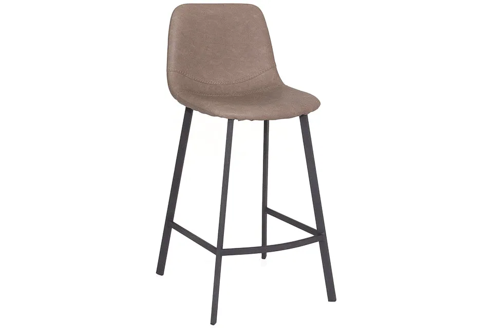 Faro - Cream Faux Leather Counter Height Bar Stool