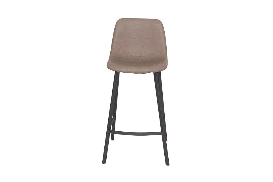 Faro - Cream Faux Leather Counter Height Bar Stool