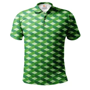 Green Geometrix - Boys' Polo