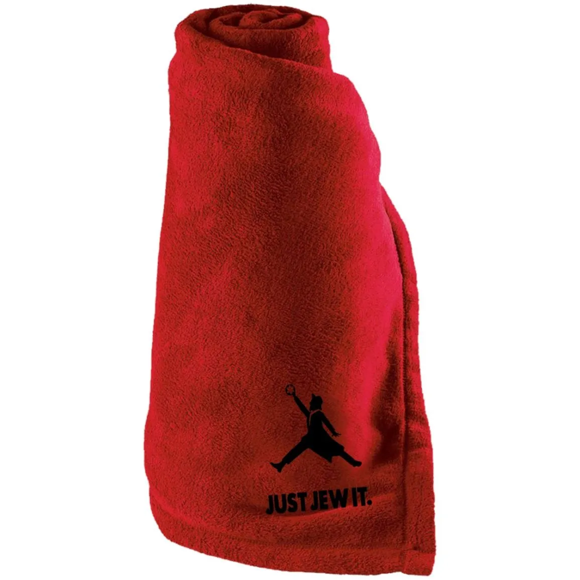 Just Jew It Sporty Embroidered Large Fleece Blanket