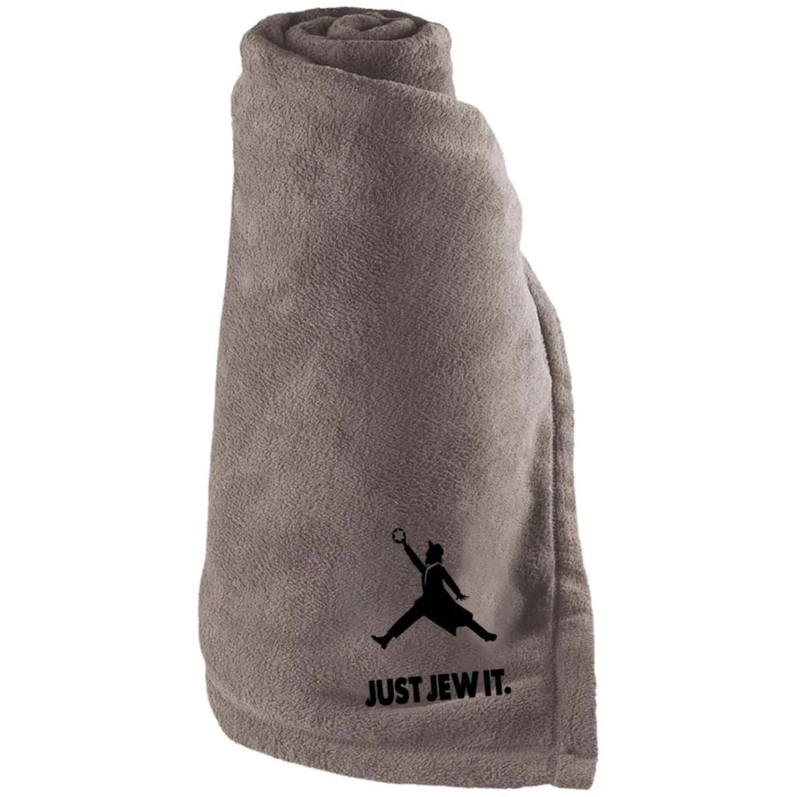 Just Jew It Sporty Embroidered Large Fleece Blanket