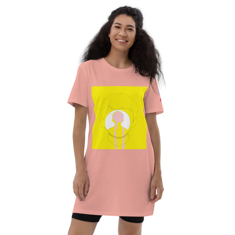 Pencil yellow  Organic cotton t-shirt dress