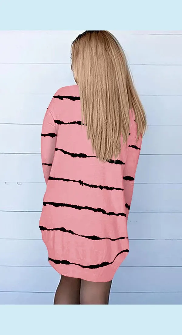 Printed Stylish Outerwear Long Sleeve Cardigan