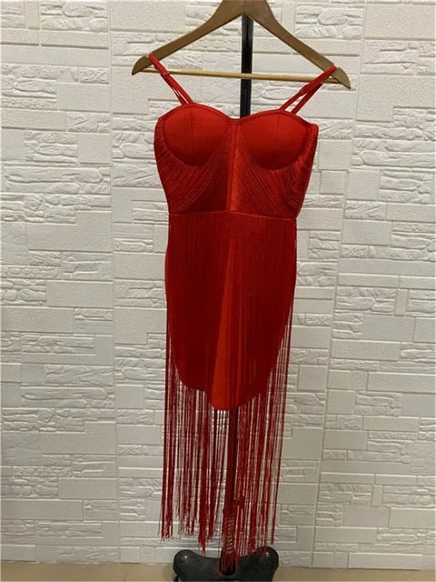 Rayon Long Bandage Evening Party dress