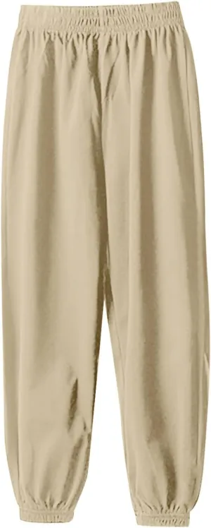 Toddler Girls Boys Sweatpants Elastic Waist Sports Pants Outdoor Recreation Loose Wide Leg Sporty Length
