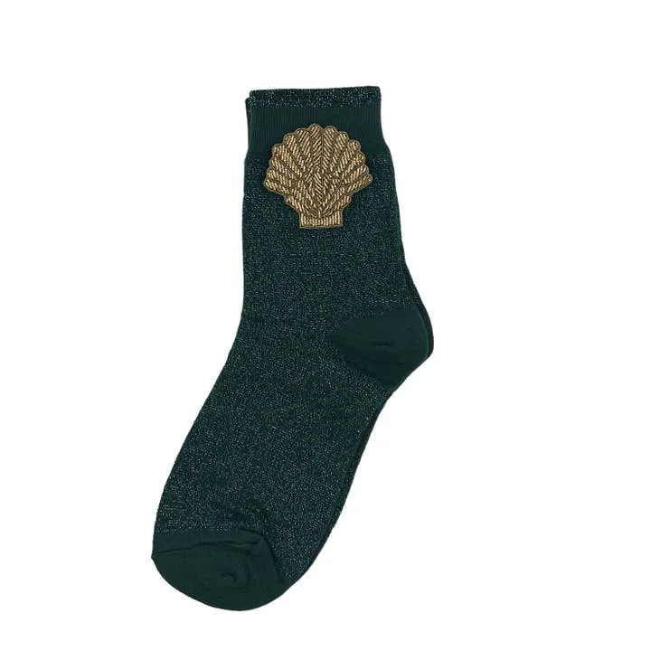 Tokyo socks with eclectic beaded pins