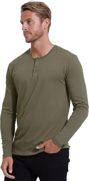 True Classic Mens Long Sleeve Tee Shirts - Classic Henley & Crew Neck Long Sleeve T Shirt - Regular and Tall Thermal Shirts