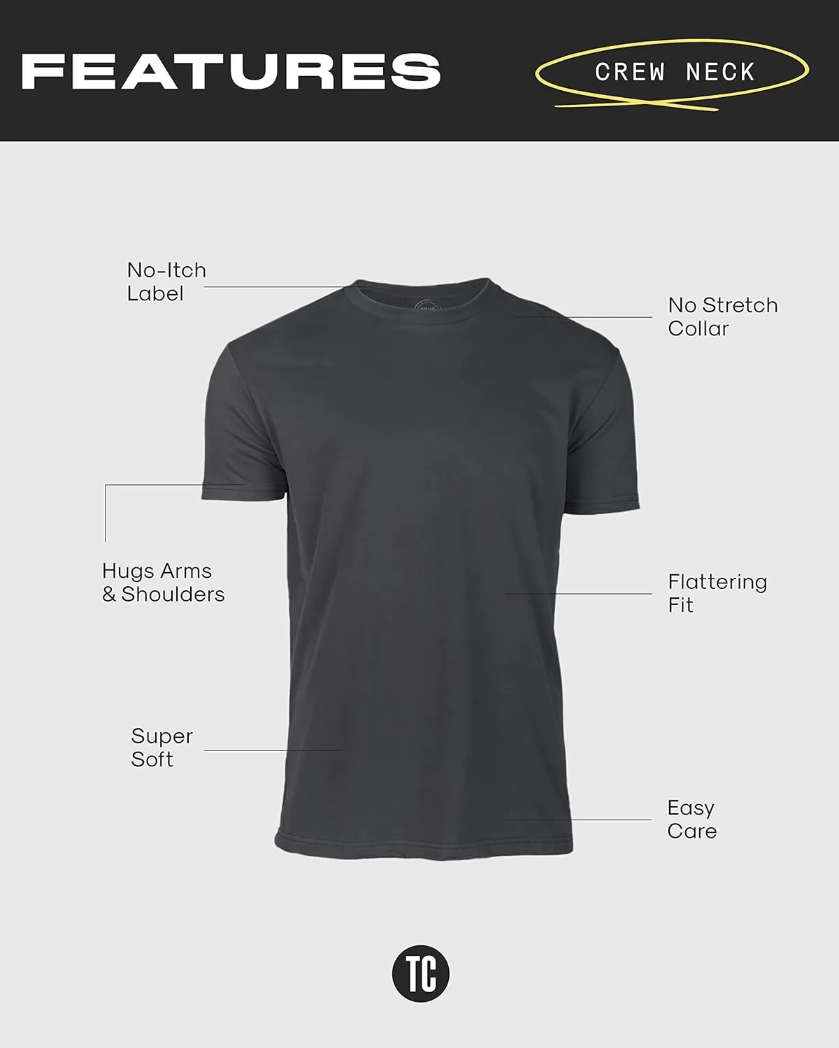 True Classic Mens Long Sleeve Tee Shirts - Classic Henley & Crew Neck Long Sleeve T Shirt - Regular and Tall Thermal Shirts