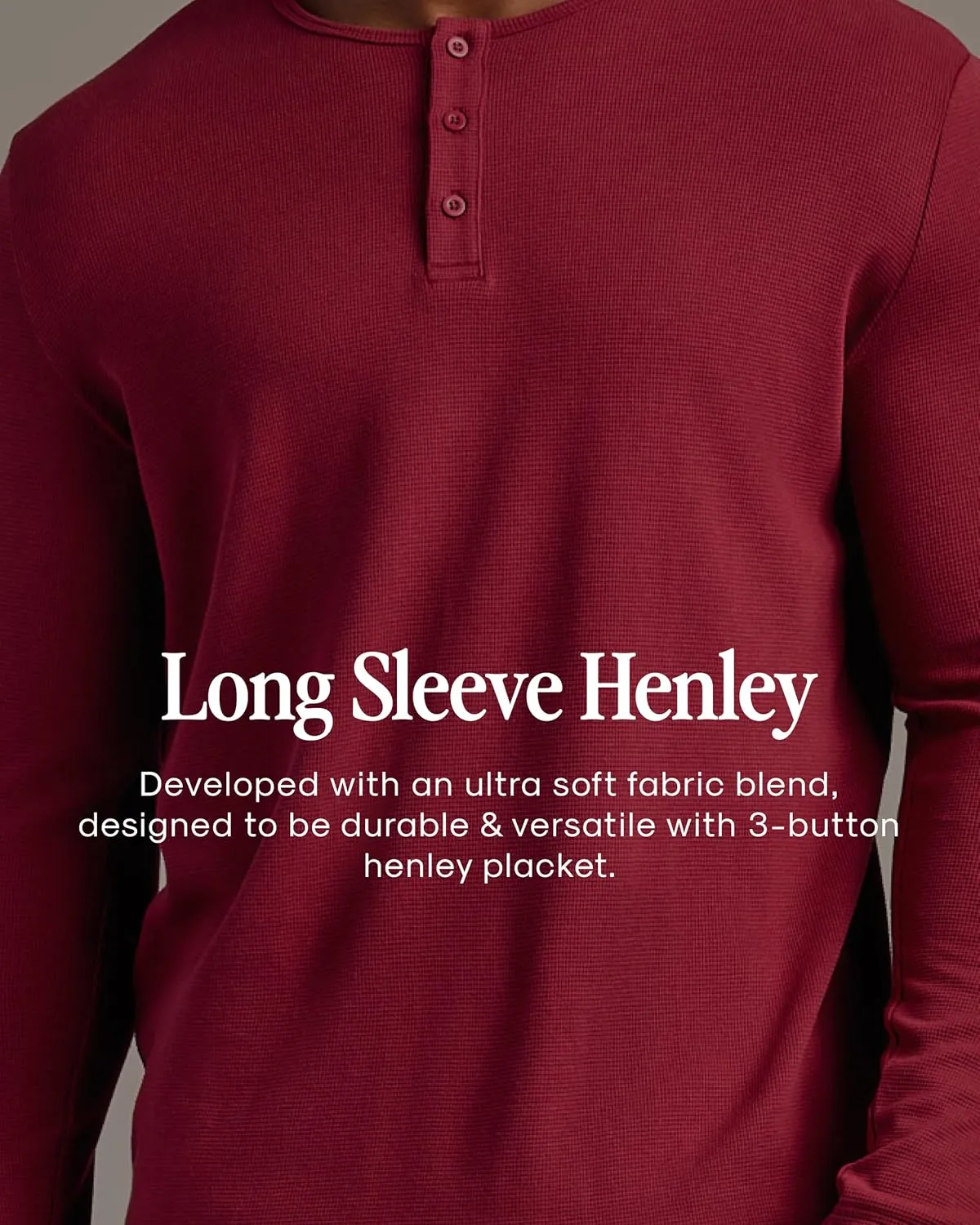 True Classic Mens Long Sleeve Tee Shirts - Classic Henley & Crew Neck Long Sleeve T Shirt - Regular and Tall Thermal Shirts