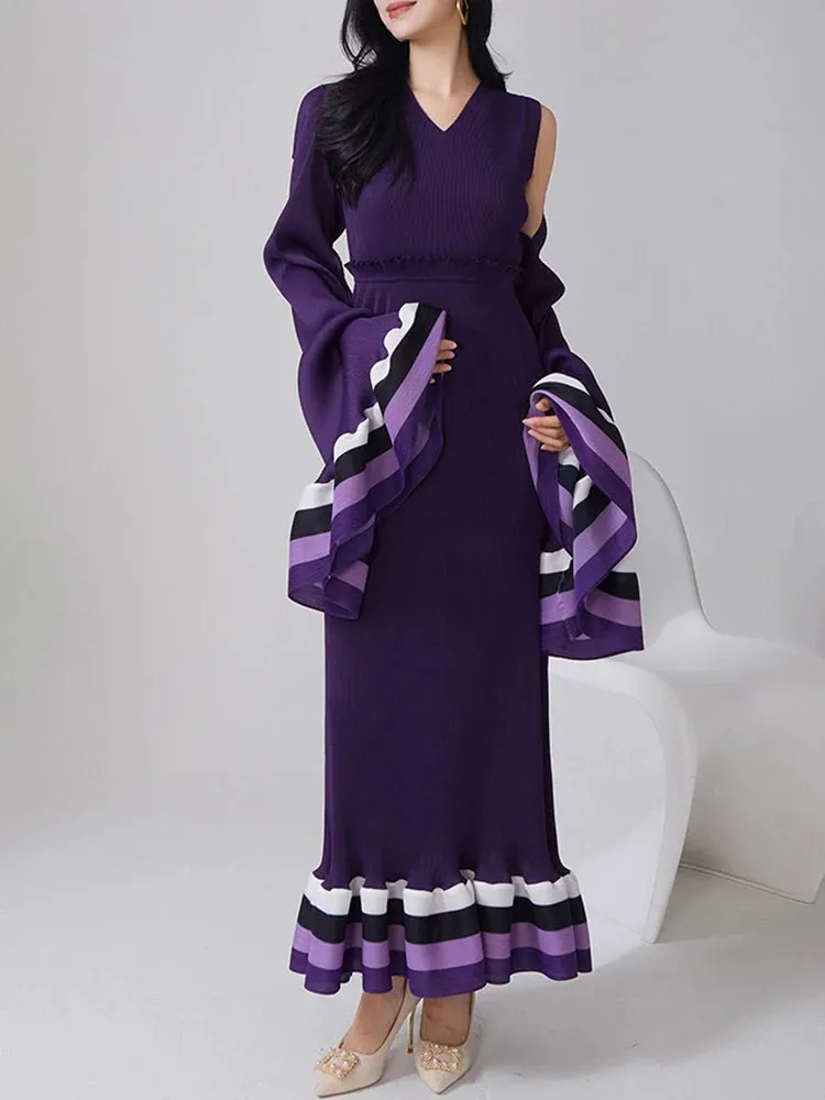 Women's Petite Midi Sleeveless Dress with Shawl