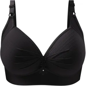 Womens Seamless Deep V Bras No Underwire Comfort Push Up Mesh Bras Wireless Bralette Everyday Bra